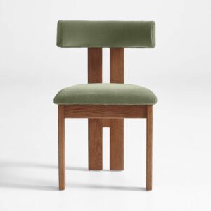 Natural Wood and Leather Chair - Image 2