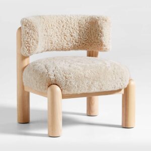 Natural Wood and Leather Chair - Image 4